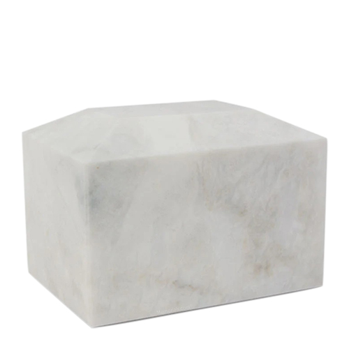 Natural White Marble Cremation Urn