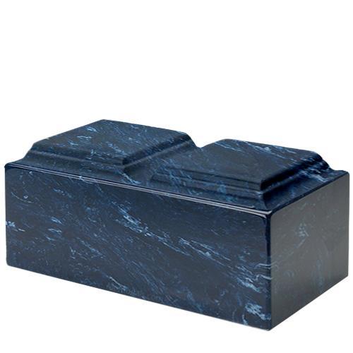 Navy Swirl Marble Companion Cremation Urn