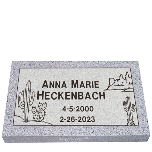 Nevada Granite Grave Marker 24 x 12