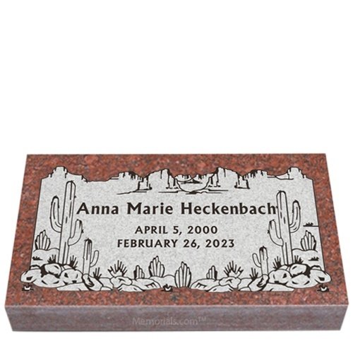 New Mexico Granite Grave Marker 24 x 14