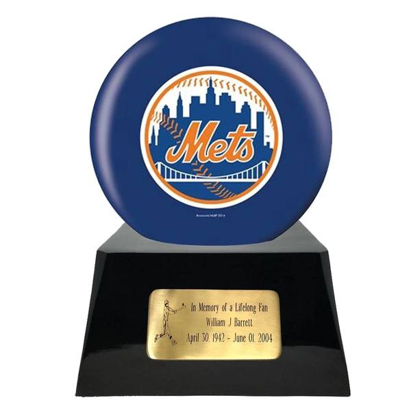 New York Mets Baseball Sphere Cremation Urn