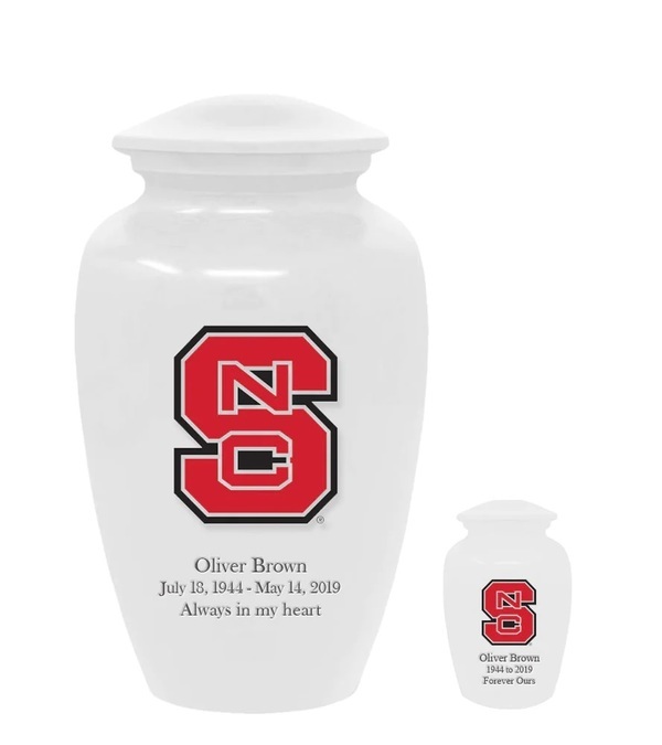 North Carolina State Wolfpack White Cremation Urns