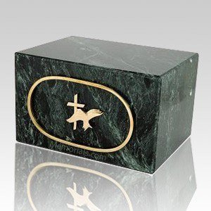Nostolgica Dark Green Marble Cremation Urn