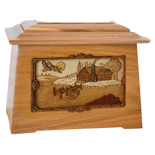 Rustic Paradise Oak Aristocrat Cremation Urn