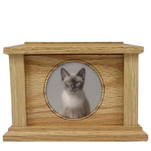 Oak Circle Picture Pet Urns