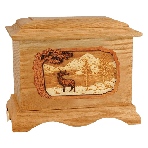 Elk Oak Cremation Urn