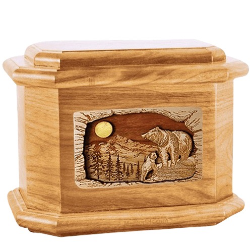 Country Haven Oak Octagon Cremation Urn
