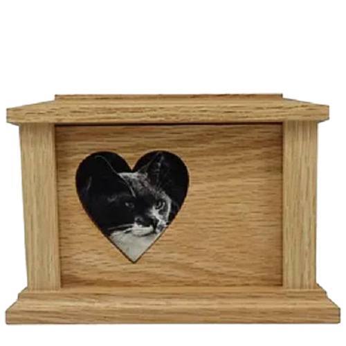 Oak Heart Picture Pet Urns