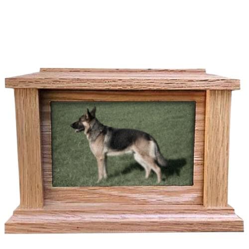 Oak Lasting Love Picture Pet Urns