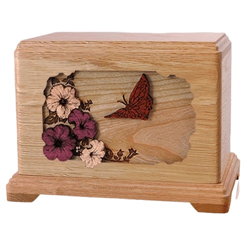 Butterfly Oak Hampton Cremation Urn