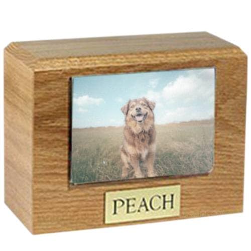 Oak Photo Pet Cremation Urns