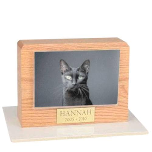 Oak Picture Pet Cremation Urns