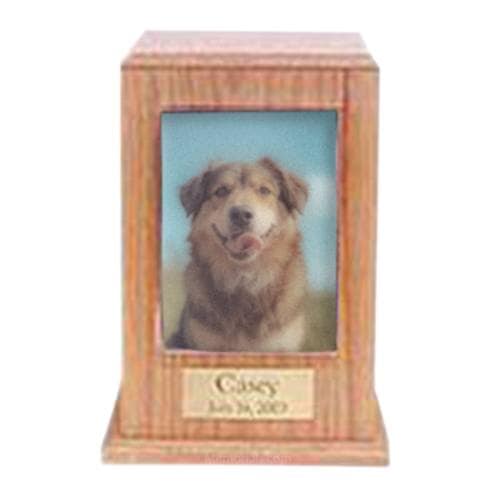 Oak Tower Photo Pet Cremation Urn II