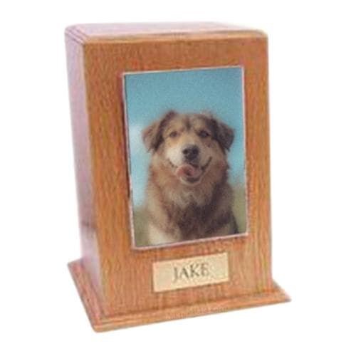 Oak Tower Photo Pet Cremation Urn III