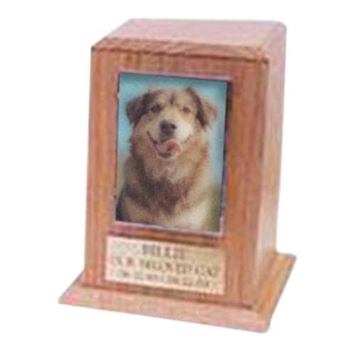 Oak Tower Photo Pet Cremation Urn