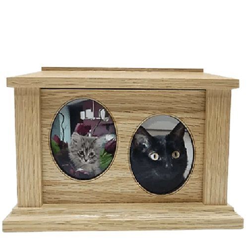 Oak Two Forever Picture Pet Urns