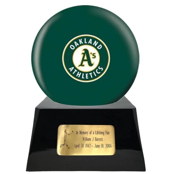 Oakland Athletics Baseball Sphere Cremation Urn