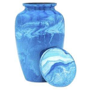 Ocean Waves Metal Urn