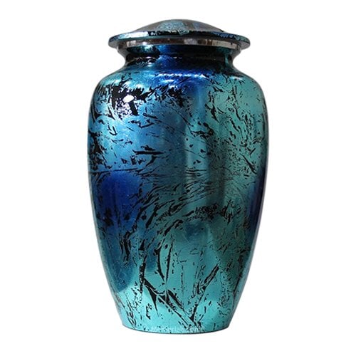Ocean Waves Metal Urn