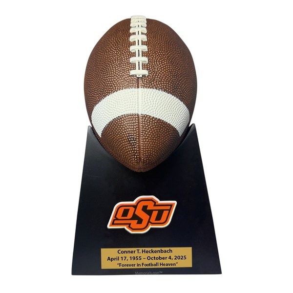 Oklahoma State Cowboys Football Cremation Urn