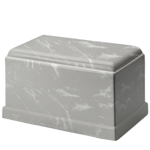 Olympus Silver Gray Marble Cremation Urn