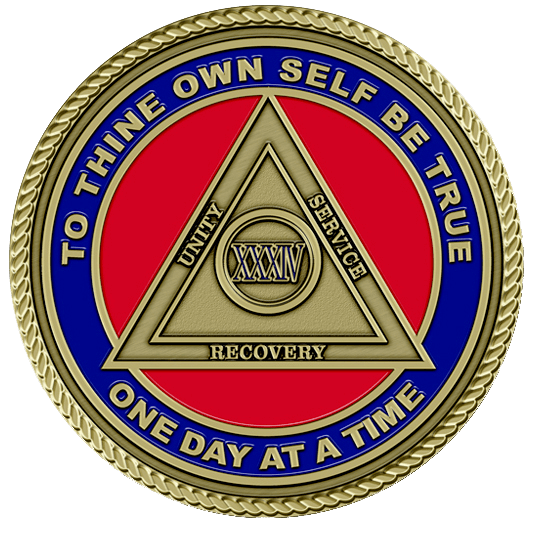 One Day at a Time Sobriety Medallion
