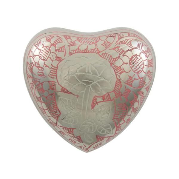 One Rose Heart Keepsake Urn