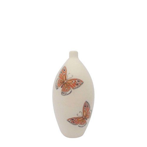 Orange Butterfly Small Cremation Urn