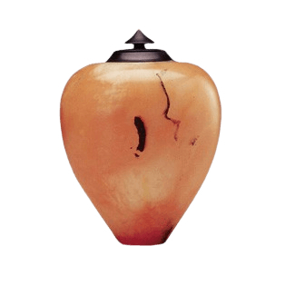 Life Orange Alabaster Cremation Urn