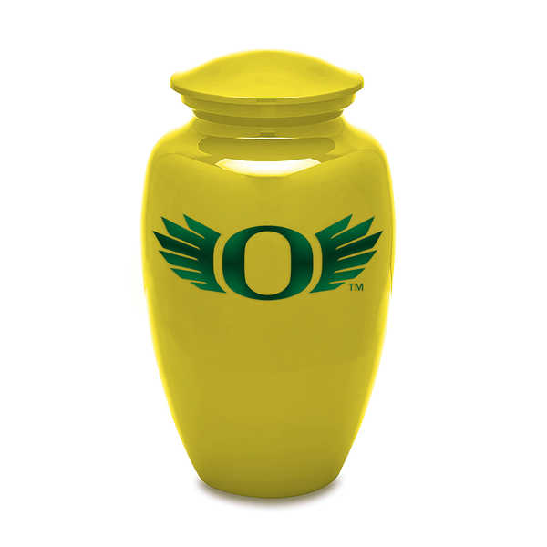 Oregon Ducks Yellow Cremation Urn