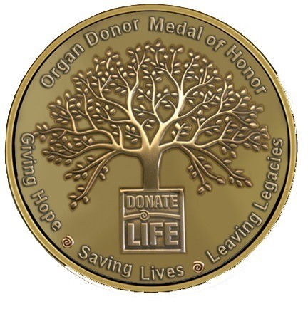 Organ Donor Medal of Honor Medallion