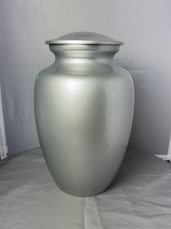 Oversized Silver Cremation Urn