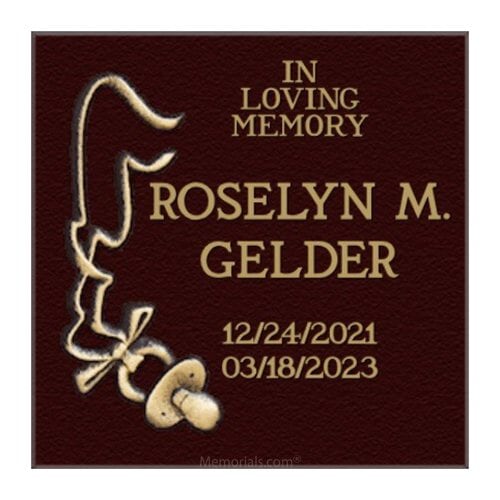 Pacifier Bronze Plaque
