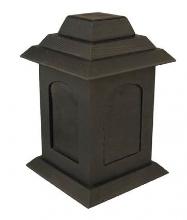 Pagoda Matte Black Cremation Urn