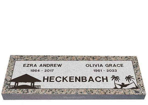 Paradise Companion Granite Headstone 36 x 12