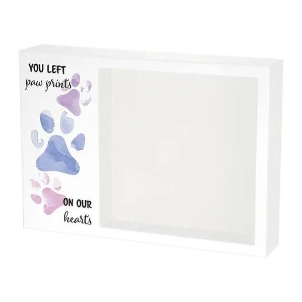 Pastel Paw Print Pet Shadow Box Urn