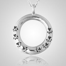 Paw Eternity Ring Cremation Pendant