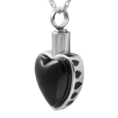 Black Heart Cremation Jewelry