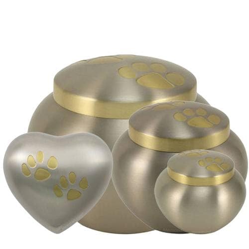 Paw Print Bronze Pet Urns Paw Print Bronze Pet Urns