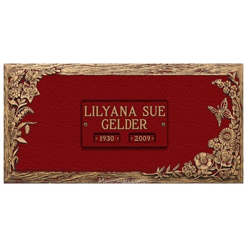 Peaceful Meadow Cremation Bronze Plaque 24 x 12