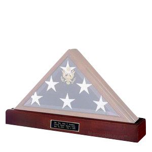 Flag Case Cherry Pedestal with Urn