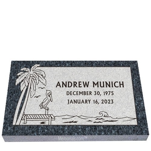 Pelican Bay Granite Grave Marker 20 x 10