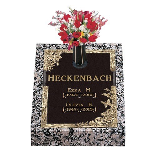 Perfect Refection Deep Bronze Headstone 16 x 24