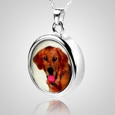 Round Pet Picture Cremation Pendant