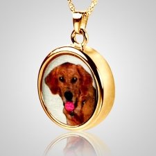 Round Pet Picture Cremation Pendant IV