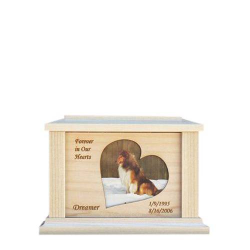 Pet Heart Picture Cremation Urn - Small