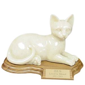 Feline Laying Cat Cremation Urn