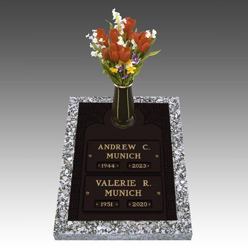 Modern Companion Cremation Grave Marker