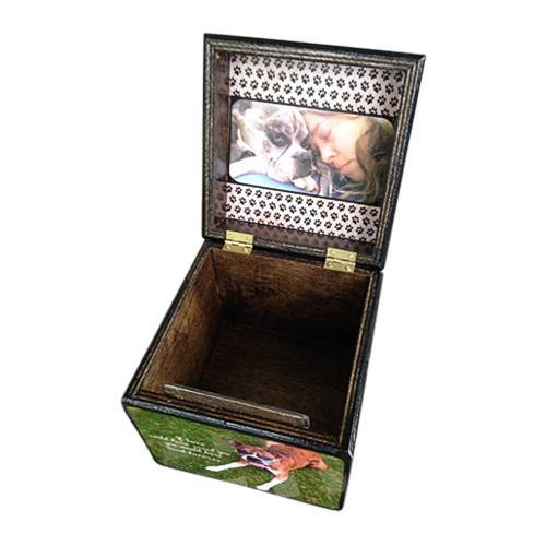 Photo Cube Large Pet Urn With Photo Lid 