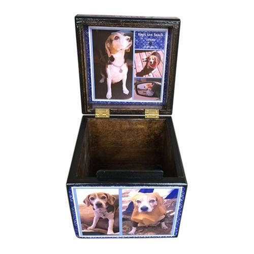 Photo Cube Small Pet Urn with Lid Photo